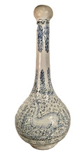 Portuguese Blue and White Hand-Painted Pitcher with Matching Fluted Bowl Portugal only, listing 6
