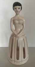 Vintage Porcelain Napkin Lady Figurine Holder with Toothpick Holes — listing 4