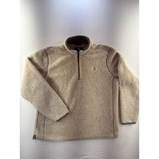 Southern Shirt Company Men's Textured Fleece Quarter-Zip Pullover, Olive/Taupe, Size 2X — listing 6