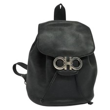 Salvatore Ferragamo Black Puffer Nylon & Leather Backpack — listing 3