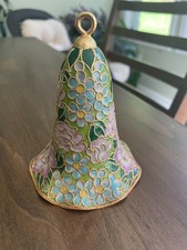 Chinese Cloisonné Enamel Bell Christmas Ornament with Fruit Motif — listing 3