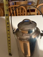 Vintage Aluminum Hinged-Lid Milk Jug / Coffee Pot with Spout and Handle — listing 5