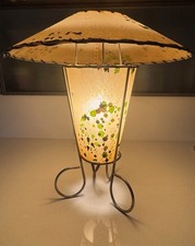 atomic age Mid-Century Modern Atomic Splatter Lamp with Conical Fiberglass Shade — listing 2