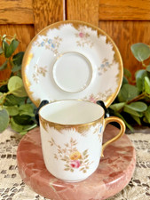 Antique Limoges D&Co Porcelain Gilt Demitasse Cup with Ornate Gold Handle, listing 6