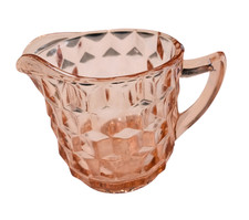Jeannette Glass Pink Cube (Cubist) Pattern Depression Glass Bowl, 6.5 inch — listing 3
