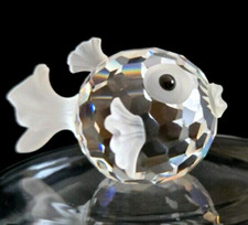 Swarovski Crystal Blowfish Puffer Fish Figurine 7644 NR 030 000