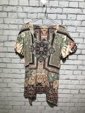 Live and Let Live Multi-Color Boho Peasant Top with Embroidered Yoke, Size PM (Petite Medium) — listing 6