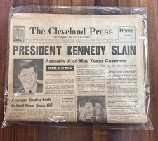 The Times-Union 'Kennedy Is Slain By Sniper In Dallas' Extra Edition Newspaper, Nov 22, 1963, Framed — listing 6