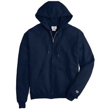 Champion Full-Zip Hoodie Sweatshirt with Contrast Gray Hood Lining — listing 2