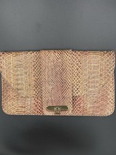 Vintage Genuine Python Snakeskin Envelope Clutch with Whipstitched Edges — listing 4