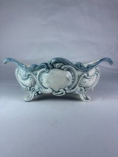Vintage Olive-Yellow Glazed Stoneware Ceramic Planter / Jardinière, 14.5" Wide x 10" High — listing 6