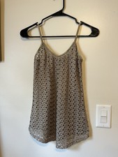 Metallic Gold Foil Spaghetti Strap Camisole Tank Top — listing 5