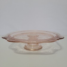 Amber Depression Glass Square Bowl, Madrid Pattern, listing 5
