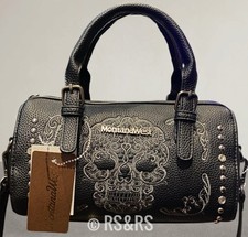 Montana West Sugar Skull Embroidered Crossbody Concealed Carry Purse Teal — listing 2