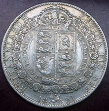 Queen Victoria Jubilee Head Silver Halfcrown Coin (Crowned Shield Reverse) — listing 5