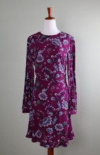 LOFT Outlet Women's Black Floral Print Dress, Size L — listing 2