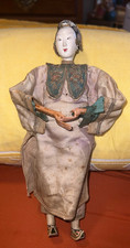 Vintage Chinese Peking Opera Warrior Figure Doll on Wood Base — listing 2