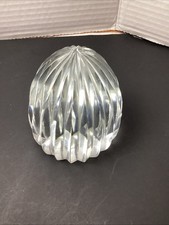 Cut Crystal Dome Lid with Faceted Finial, Pinwheel & Star Pattern, 6.25" Diameter
