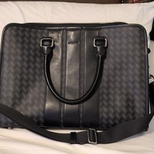 Lot of 2 Black Leather Laptop/Briefcase Bags - Coach and Dilano — listing 4