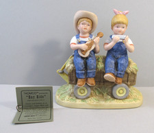 Home Interiors Denim Days Boys Playing Baseball Porcelain Figurines, Pair — listing 3