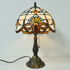 Table Lamp with Purple/UV-Style LED Bulb and Pull-Chain Socket — listing 2
