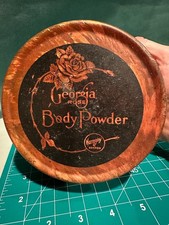 Vintage Georgia Rose Body Powder Tin by Tindeco, 5 inch Lithographed Powder Tin