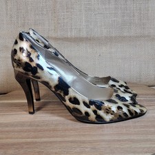 J. Renee Leopard Print Rhinestone Slingback Pointed-Toe Heels — listing 2
