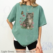 Vintage 90s Purple Butterfly Floral Graphic Single Stitch T-Shirt — listing 2