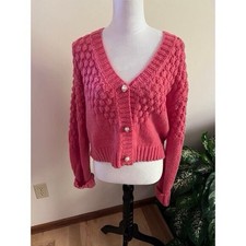 Altar'd State Cream Textured Knit Button-Front Cardigan — listing 2