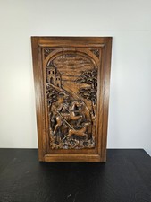 Antique 4-Panel Wood Interior Door with White Porcelain Knob, Chippy Paint, listing 5
