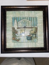 C. Winterle Olson Framed Bathroom Still Life Print, Ornate Gold & Black Frame — listing 3
