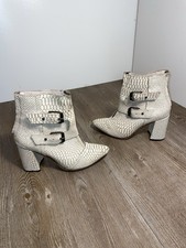 Freebird by Steven "Joey" White Snake Embossed Leather Ankle Boots, Size 8 — listing 6