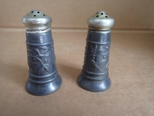 Pair of Silver Plate Open Salt Cellars with Matching Salt Spoons — listing 5