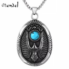 Spread-Wing Eagle Pendant on Curb Chain Necklace — listing 2