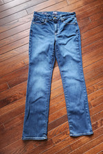 NYDJ Marilyn Straight Floral Print Jeans, Size 8