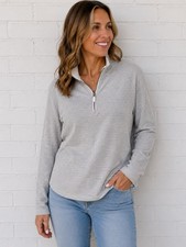J.Crew Camel & Black Striped Full-Zip Hooded Sweater Jacket, Size M — listing 3
