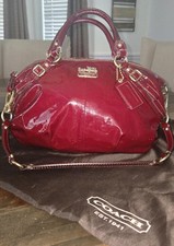 Coach Madison Sophia Op Art Sateen Satchel in Olive/Bronze