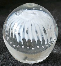 Frosted Glass Cathedral-Arch Paperweight with Cameo Saint Francis Figure, listing 6