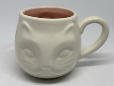 Pair of Figural Grey Tabby Cat Ceramic Mugs with Tail Handles — listing 4