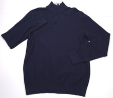 Navy & White Textured Knit Sweater, Size L — listing 2
