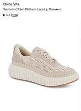 Dolce Vita Dolen Crochet Platform Sneaker, Women's Size 10, Cream/Sand — listing 6