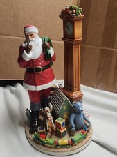 Vintage Porcelain Old World Santa Claus Figurine with Tree, Staff and Toy Basket, Made in Japan — listing 2