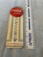 Vintage Coca-Cola "Sign of Good Taste" Metal Cigar Thermometer — listing 5