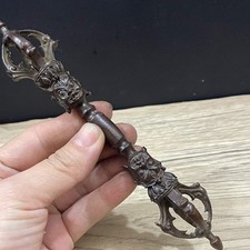 Tibetan Cast Brass Vajra (Dorje) Ritual Thunderbolt — listing 3