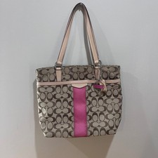 Coach Signature Stripe Jacquard Tote Bag F28504 — listing 5