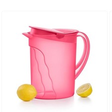 Tupperware Sheer/Frosted Gallon Pitcher with Magenta Flip-Top Lid — listing 5