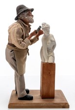 Terracotta Figural Sculpture on Wood Base Yes, there's a signature or stamp — listing 6