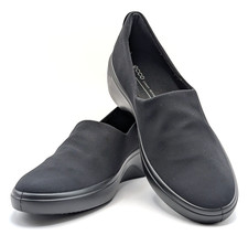 ECCO Soft 7 Woven Leather Slip-On Sneakers, Navy Blue — listing 4