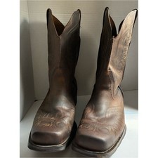 Ariat Men's Chocolate Brown Leather Western Cowboy Boots, Size 11, Square Toe, listing 5