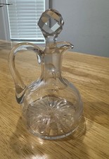 Vintage Glass Cruet with Pointed Bullet Stopper and Applied Handle — listing 5